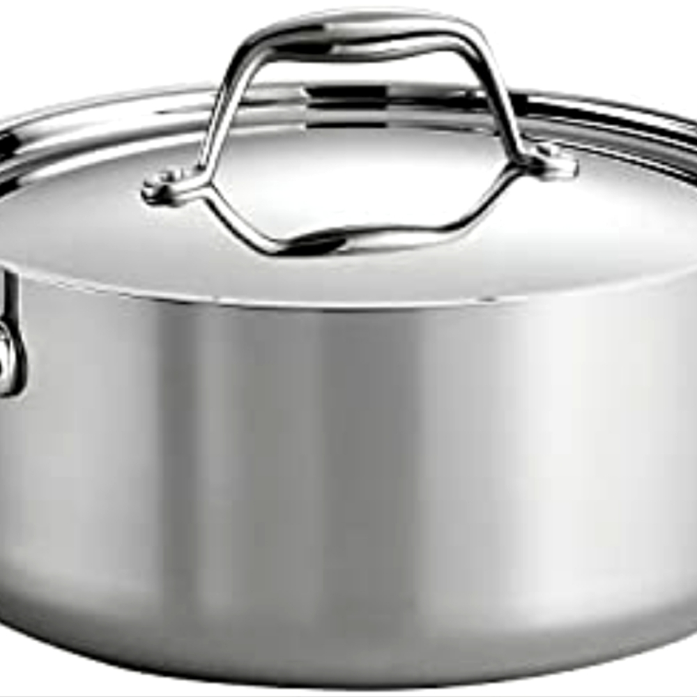 Tramontina Gourmet Tri-Ply Clad 5 qt. Round Stainless Steel Dutch Oven with Lid